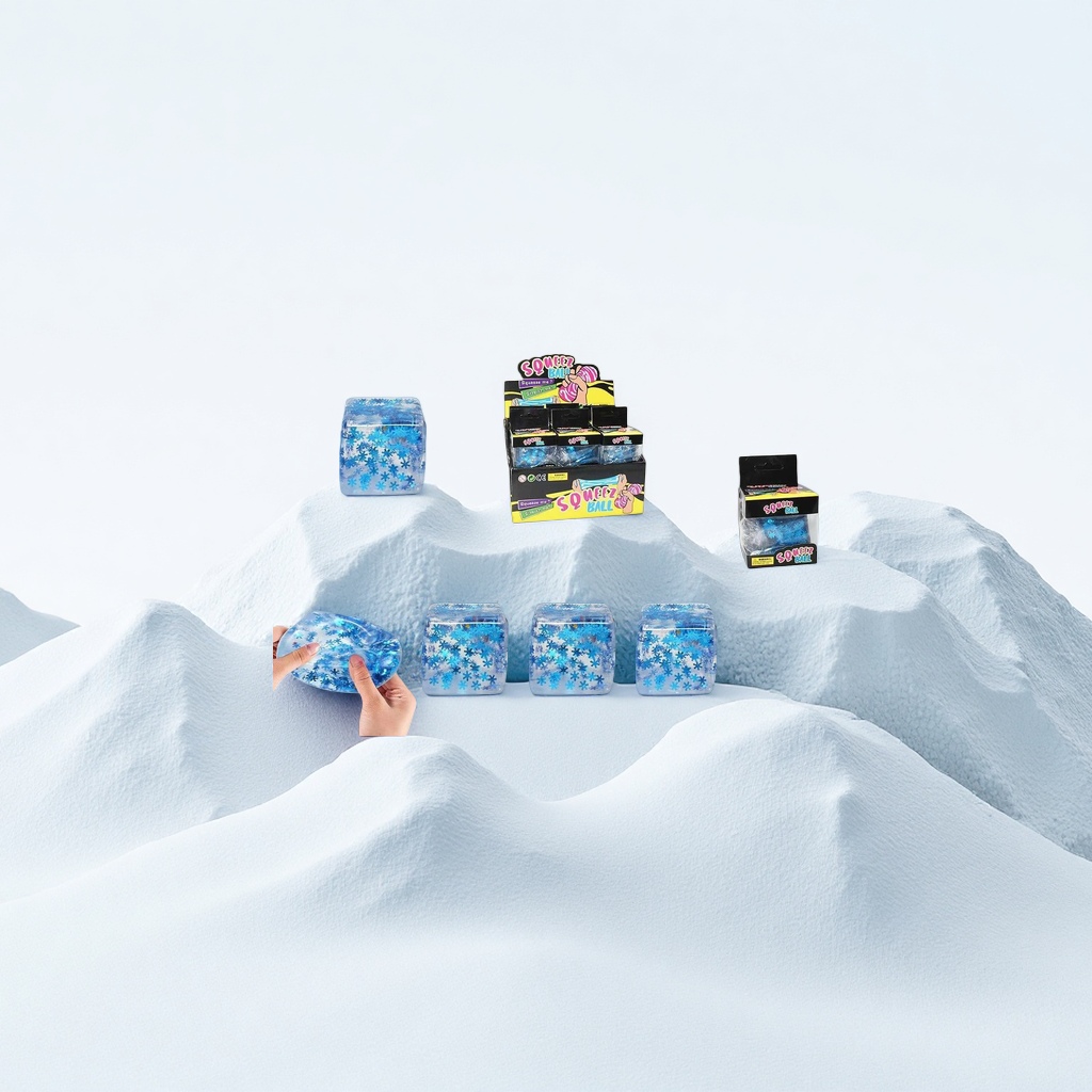 6cm Snowflake Cube Maltose Molded blue snowflake cube Maltose children's toy for stress relief Application Scenario
