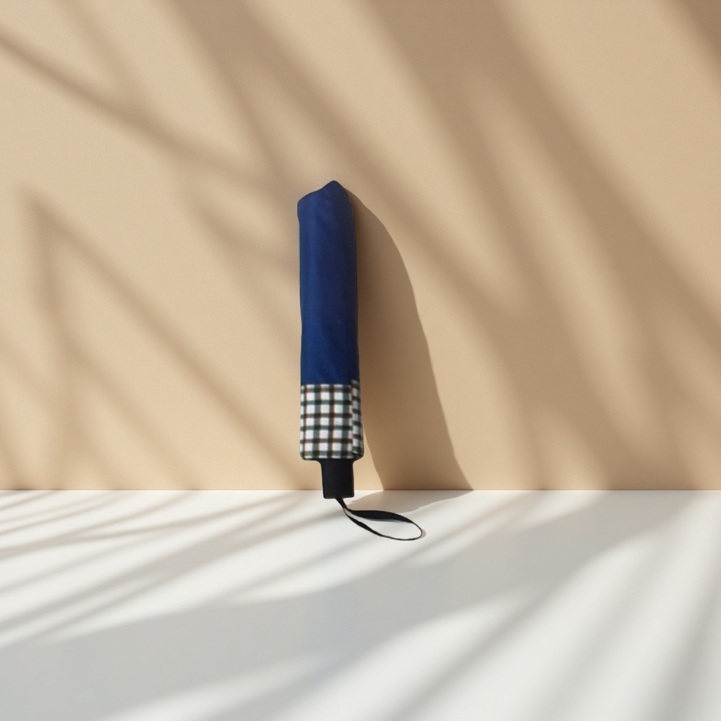 Blue all-weather automatic umbrella, waterproof, sun-proof, lightweight and foldable umbrella details Picture