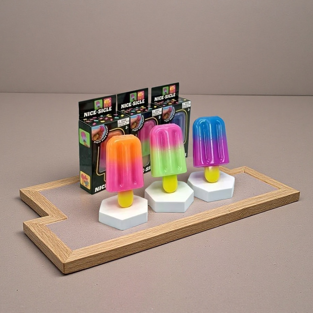 A colorful gradient popsicle-shaped student release toy Application Scenario