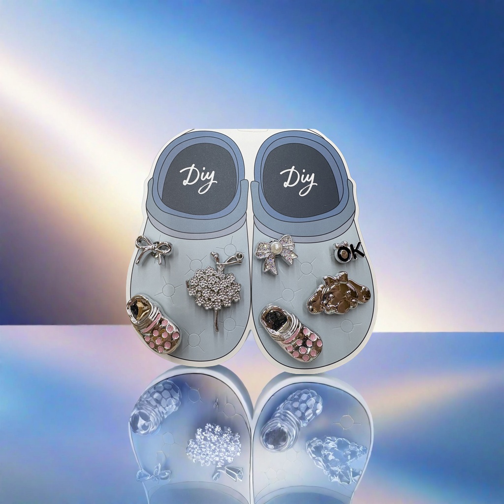 Crocs, buckles, flower decorations, crocs accessory sets, plastic parts details Picture