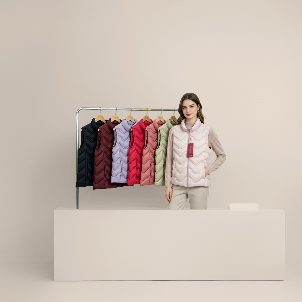 Multicolor linger diseño abajo chalecos de algodón ligero y cálido moda versátil Specification image