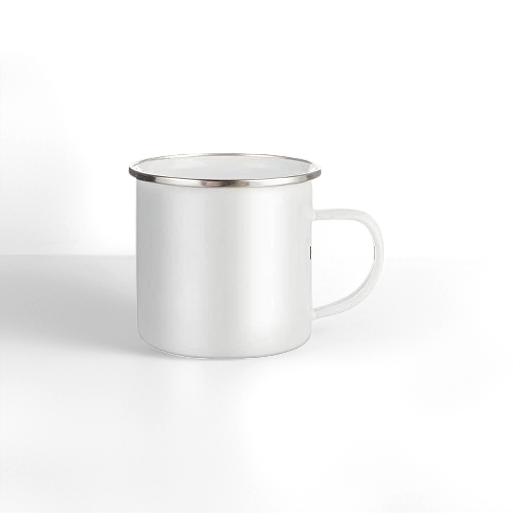 白色搪瓷杯复古简约家用咖啡茶杯耐高温陶瓷杯