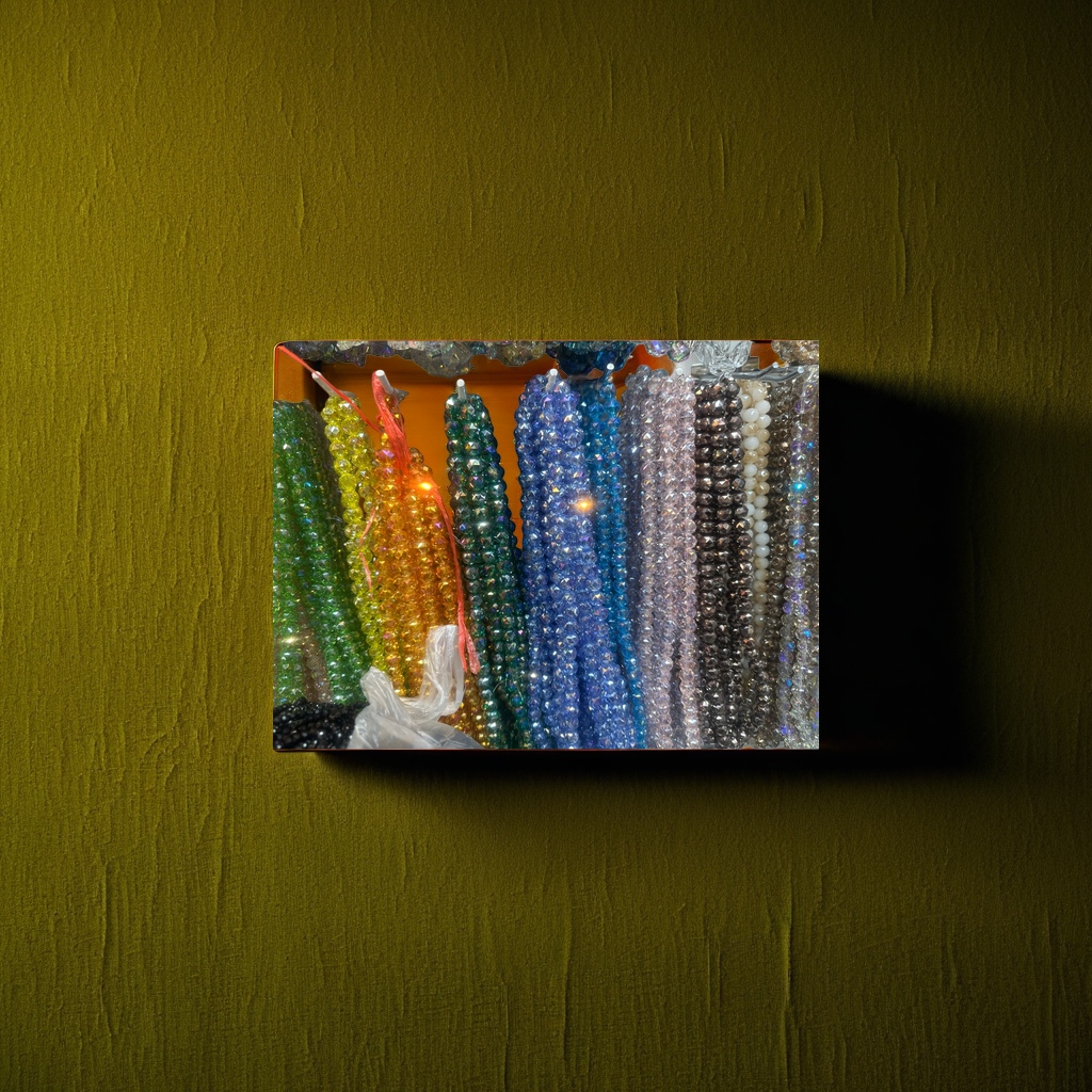 彩色水晶珠串手链饰品天然晶石多色混搭