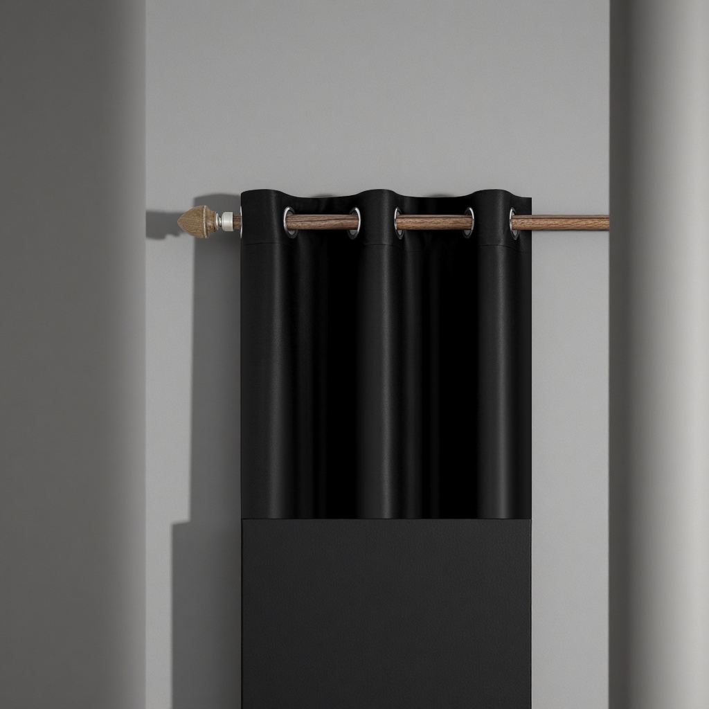 Black blackout curtains are suitable for both living rooms and bedrooms, with a high-end drape that is simple and modern Specification image