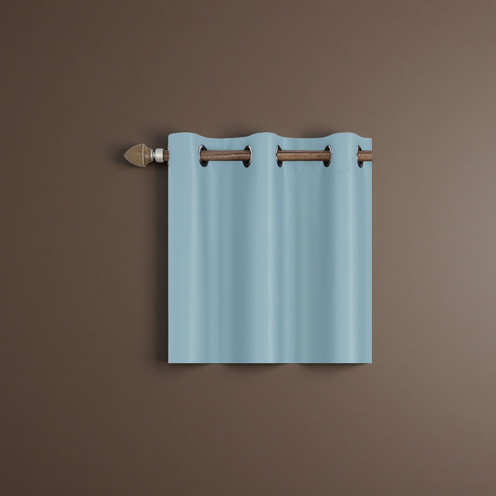 Light blue blackout curtains are suitable for simple Nordic-style living rooms, bedrooms and bay Windows Specification image