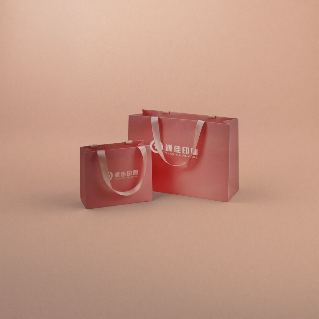 Red handbag, large-capacity eco-friendly shopping bag, foldable portable gift packaging bag details Picture