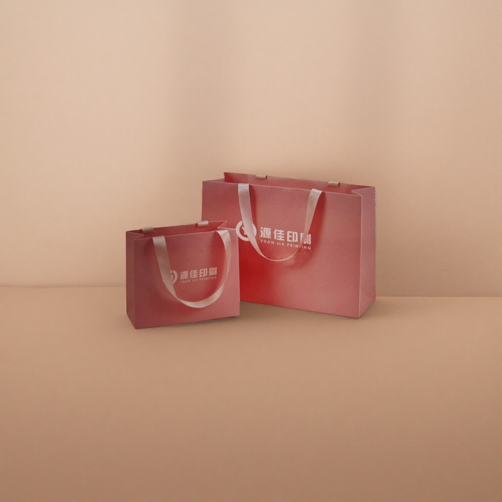 Red handbag, large-capacity eco-friendly shopping bag, foldable portable gift packaging bag Specification image