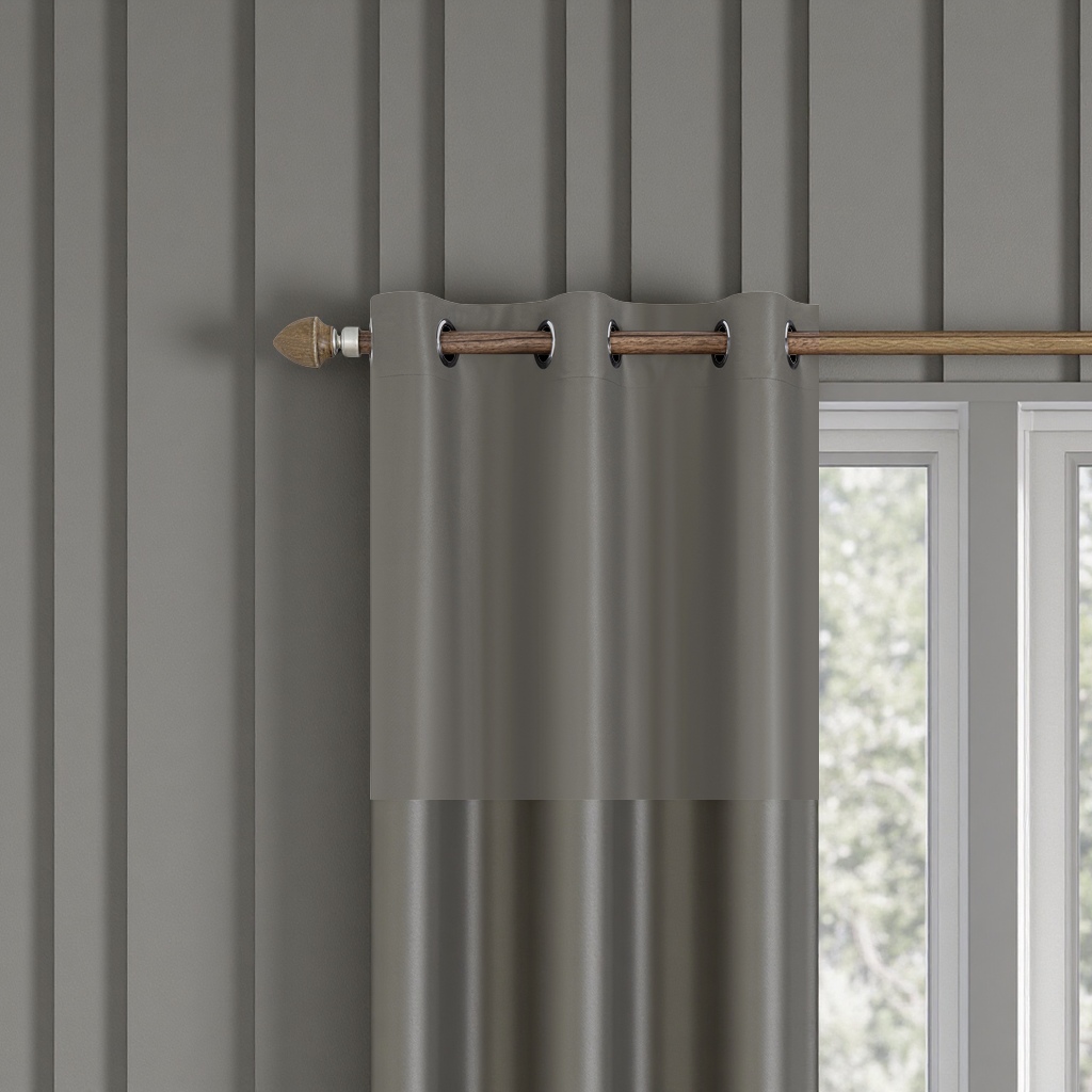 The grey blackout curtains are simple and modern, suitable for both living rooms and bedrooms