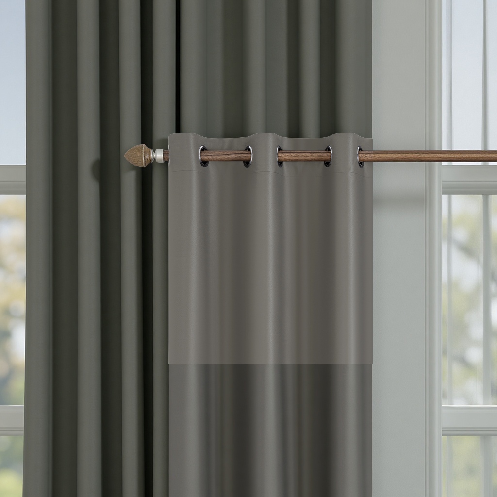 The grey blackout curtains are simple and modern, suitable for both living rooms and bedrooms Application Scenario