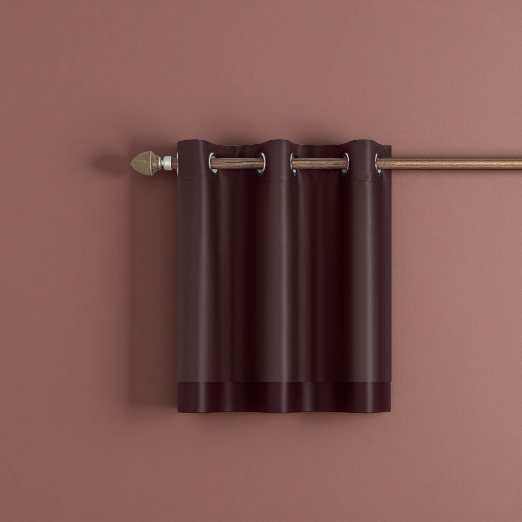 The dark brown blackout curtains for the living room and bedroom are floor-standing, simple and modern Application Scenario