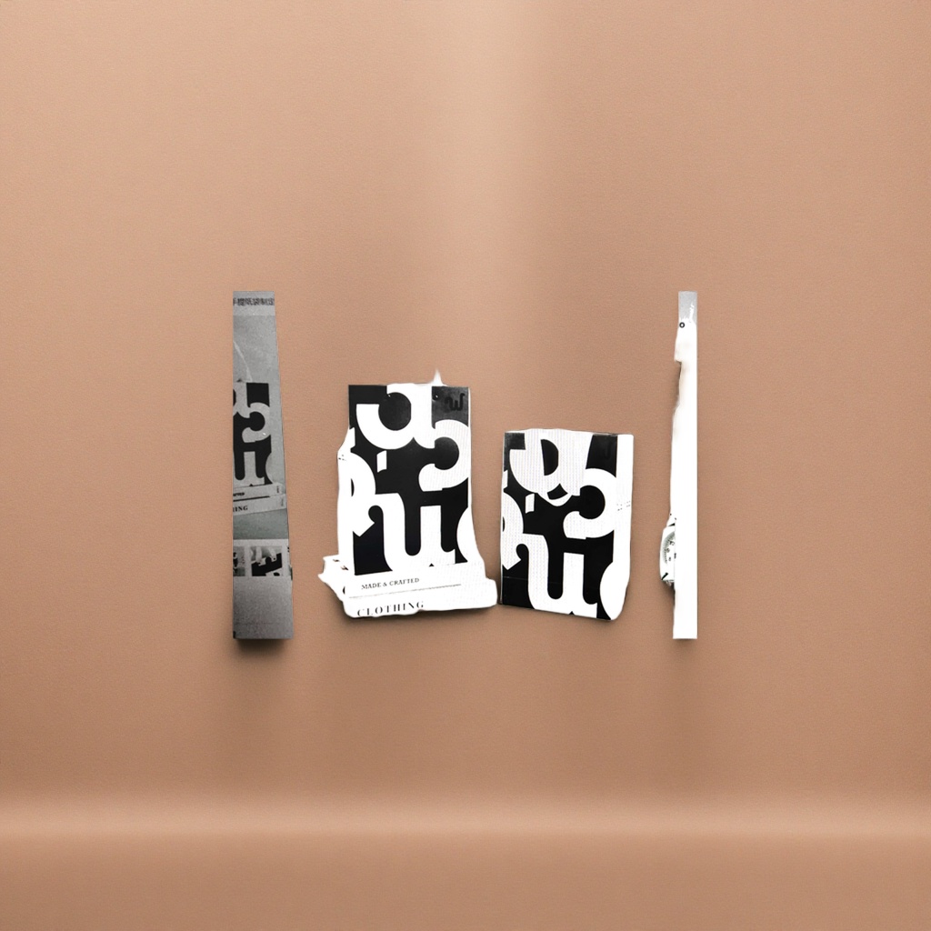Black and white abstract letter pattern shopping bag, large-capacity eco-friendly canvas handbag