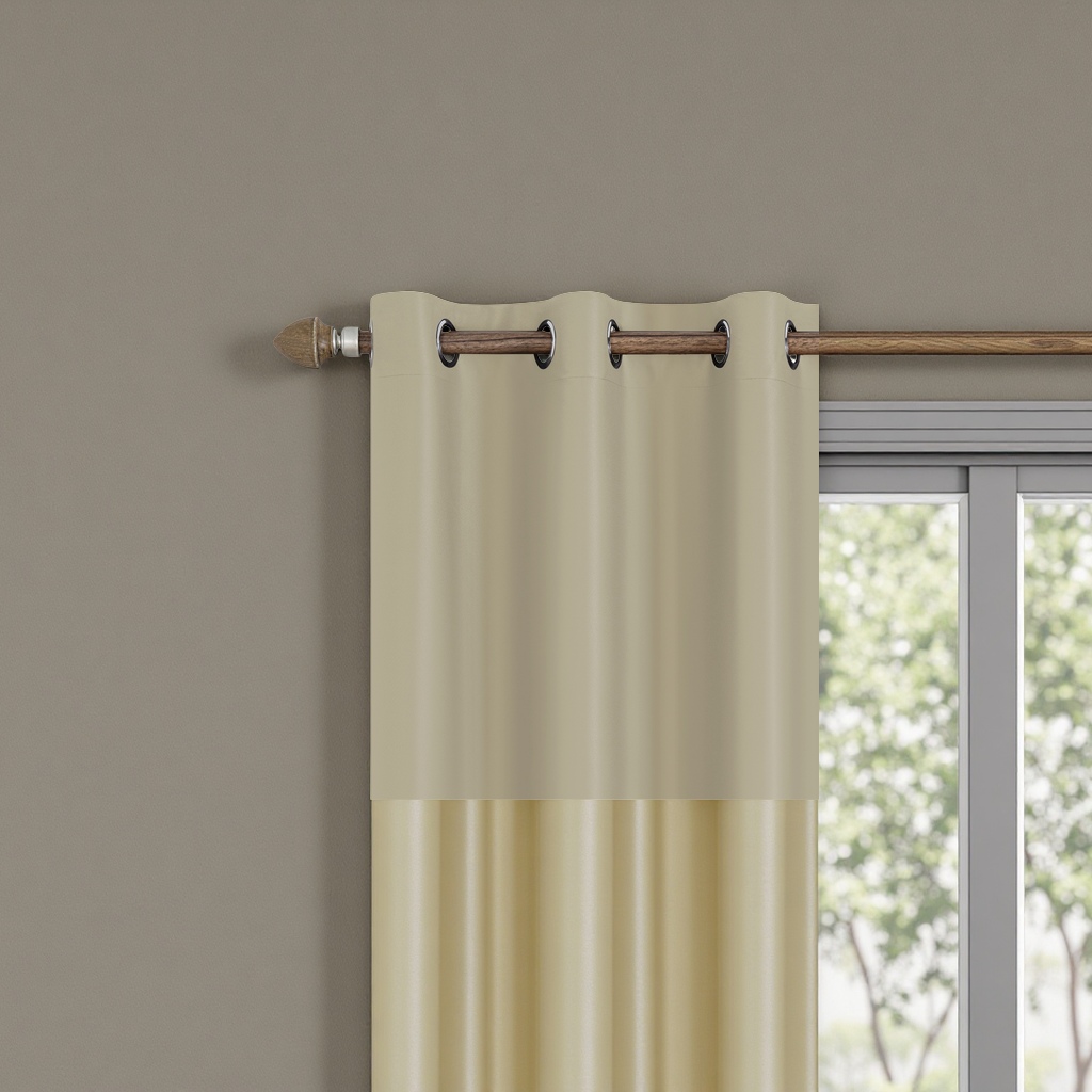 Beige simple blackout curtains are suitable for both living rooms and bedrooms, providing a sense of drape