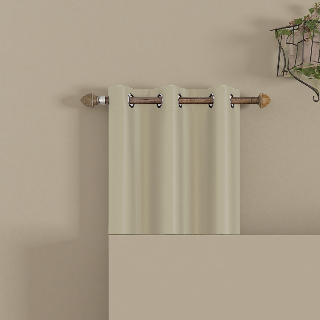 Beige simple blackout curtains are suitable for both living rooms and bedrooms, providing a sense of drape Application Scenario