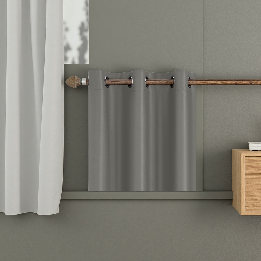 The grey and simple blackout curtains are suitable for both living rooms and bedrooms, with a drape that protects against ultraviolet rays Application Scenario