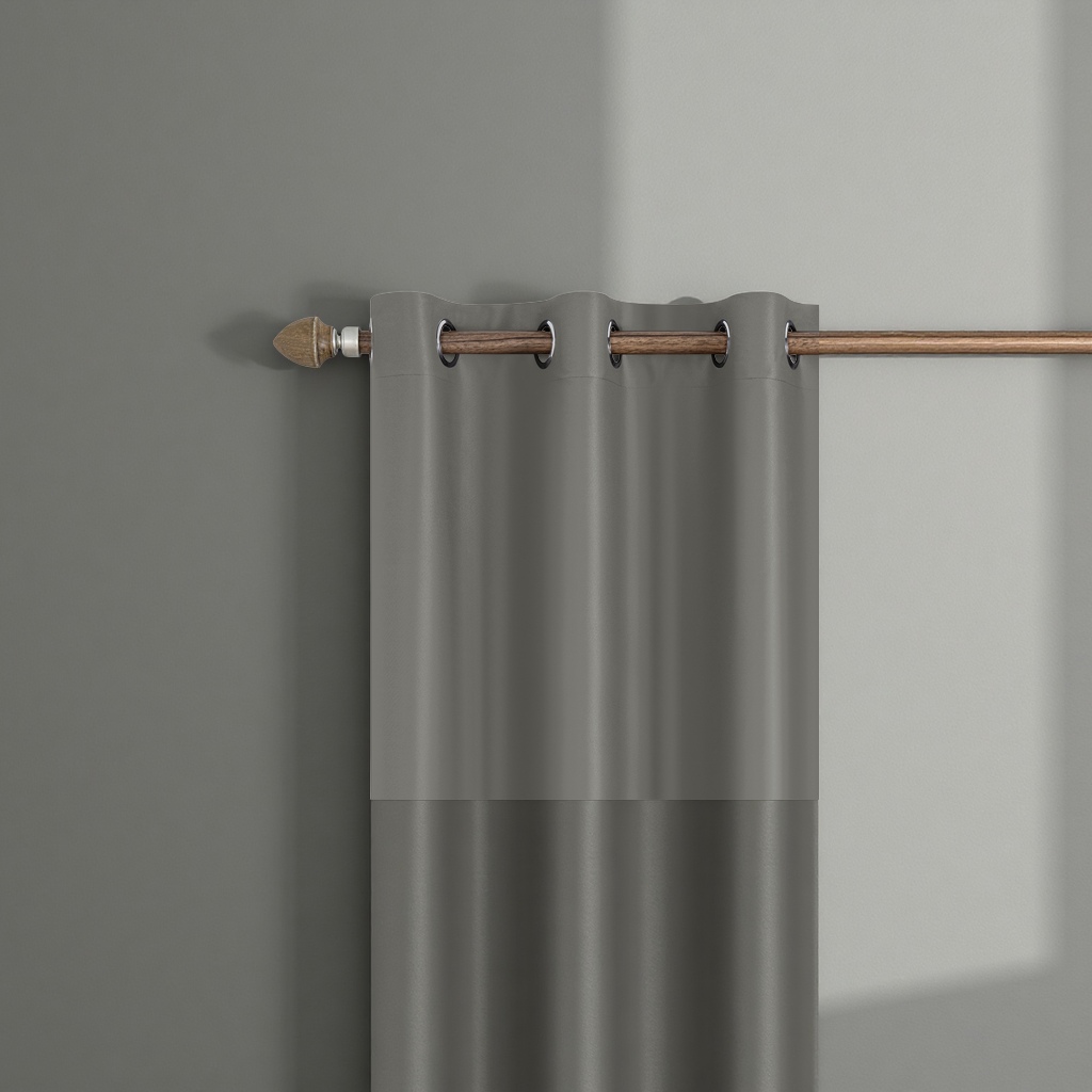 The grey and simple blackout curtains are suitable for both living rooms and bedrooms, with a drape that protects against ultraviolet rays Specification image