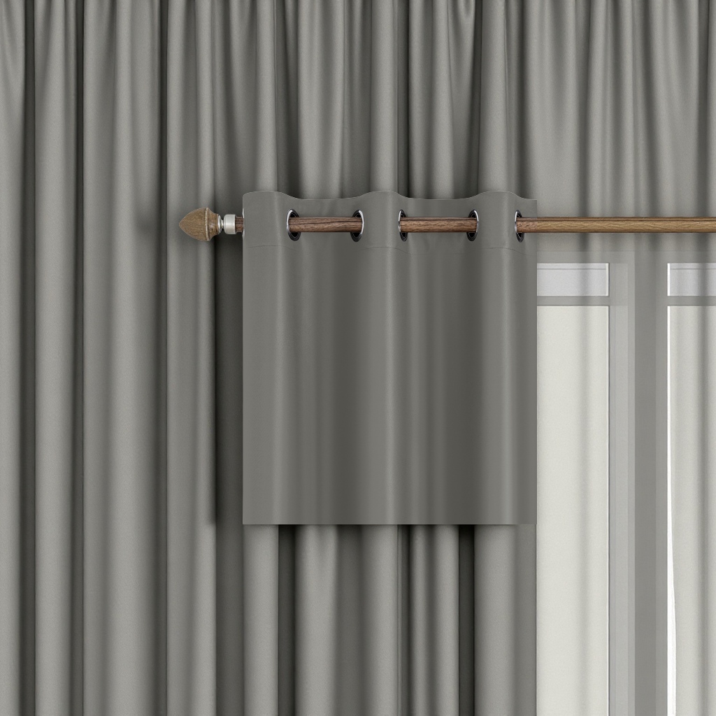 The grey and simple blackout curtains are suitable for both living rooms and bedrooms, with a drape that protects against ultraviolet rays