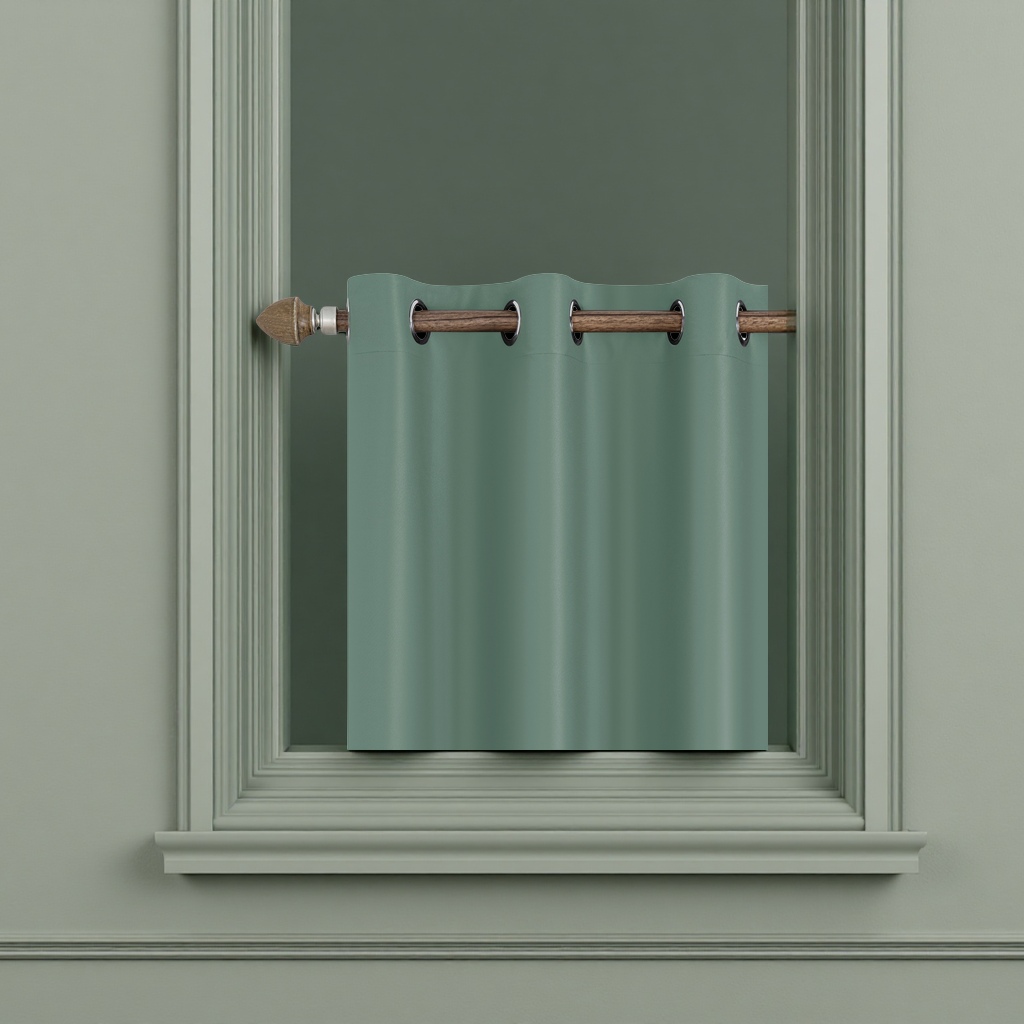 The dark green blackout curtains are suitable for both living rooms and bedrooms, with a simple and flowing effect Application Scenario