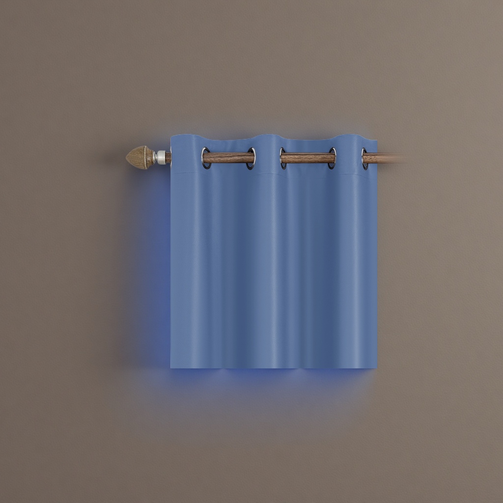 Blue blackout curtains are suitable for both living rooms and bedrooms in a simple and modern style Application Scenario