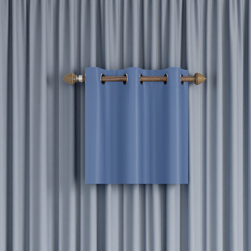 Blue blackout curtains are suitable for both living rooms and bedrooms in a simple and modern style