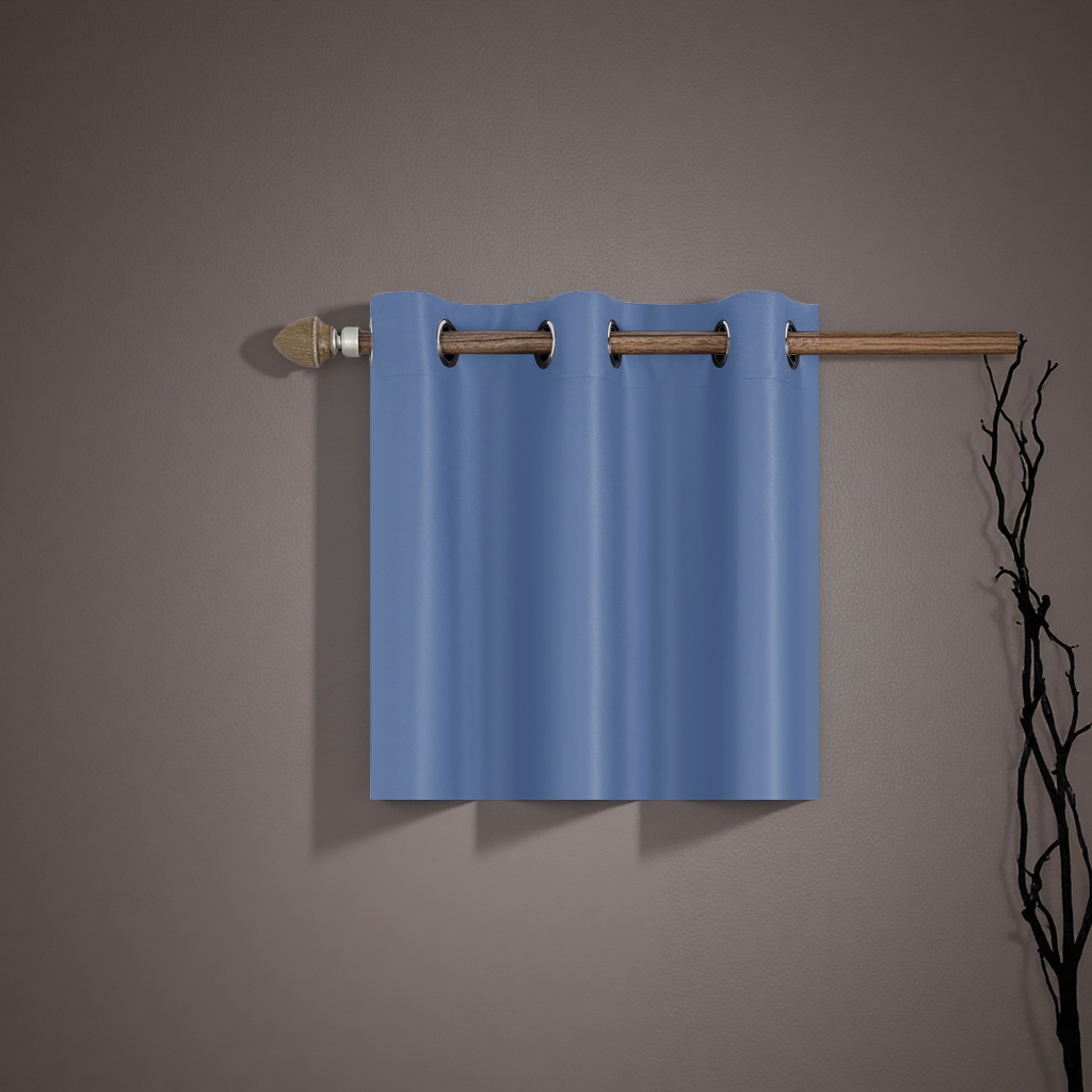 Blue blackout curtains are suitable for both living rooms and bedrooms in a simple and modern style Specification image