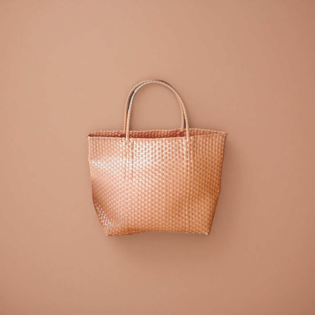 Orange woven handbag, a fashionable and casual large-capacity single-shoulder bag for women details Picture