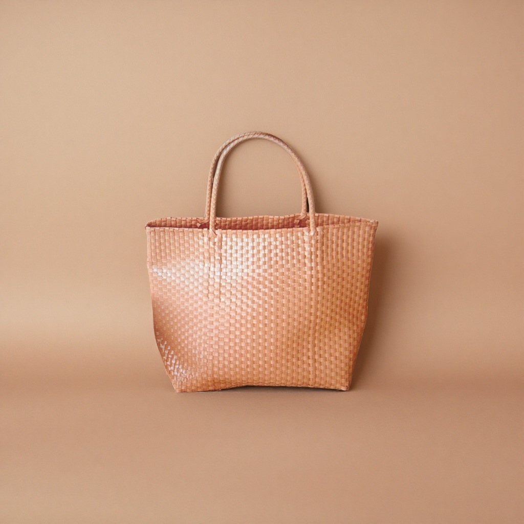 Orange woven handbag, a fashionable and casual large-capacity single-shoulder bag for women Specification image