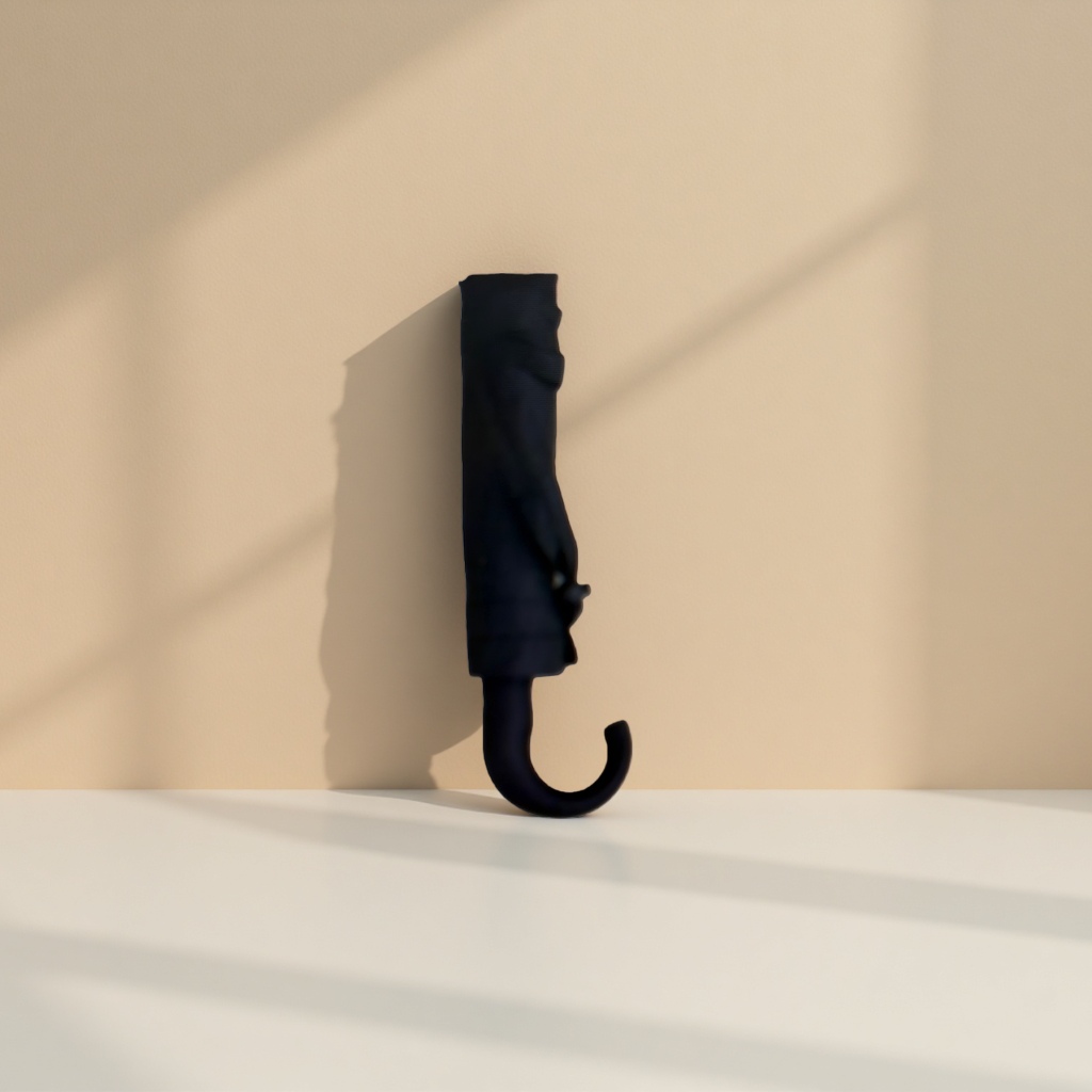 Black automatic opening and closing all-weather umbrella, waterproof, sun-proof, lightweight and foldable, suitable for both men and women Specification image