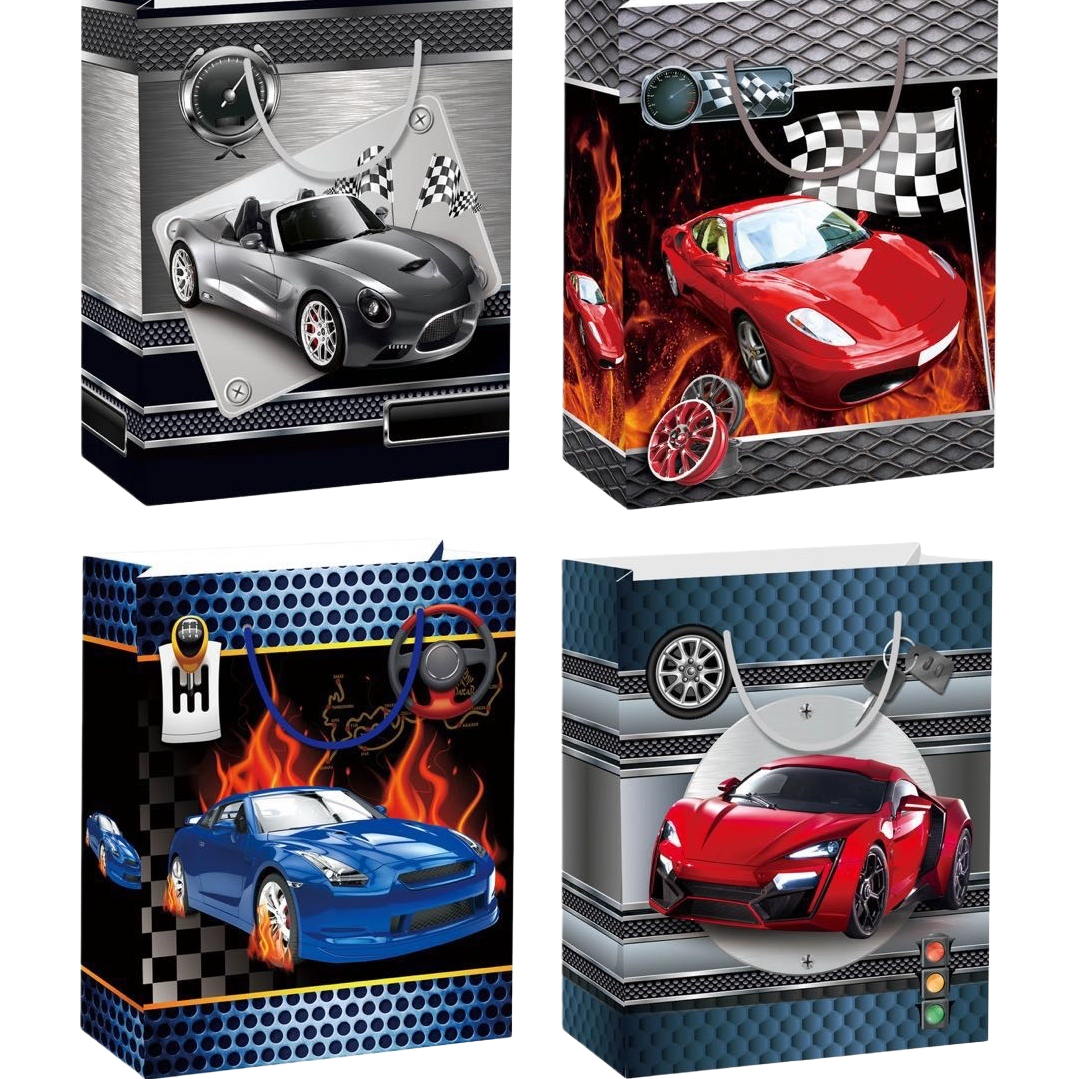 Racing-themed creative gift bags, fashionable and trendy children's birthday party supplies Item Picture