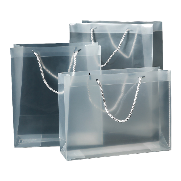 The transparent handbag is simple, fashionable, eco-friendly shopping bag with large capacity, light weight and durability Item Picture