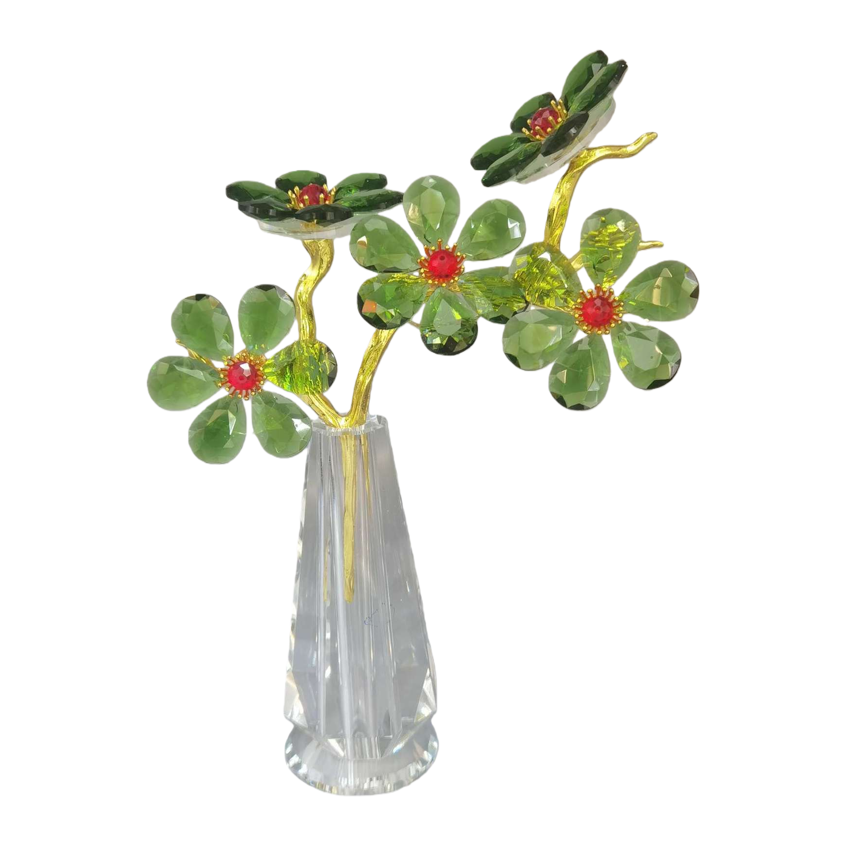 Cristal verde floral decoración del hogar sala de estar dormitorio escritorio Item Picture