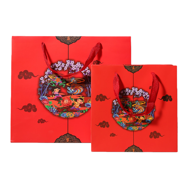 Red gift box packaging bags, universal gift bags, suitable for wedding, birthday, festival and other festive decorations Item Picture
