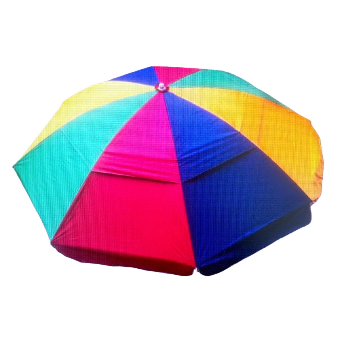 Color rayas protector solar sombrilla al aire libre portátil sol lluvia doble uso Item Picture