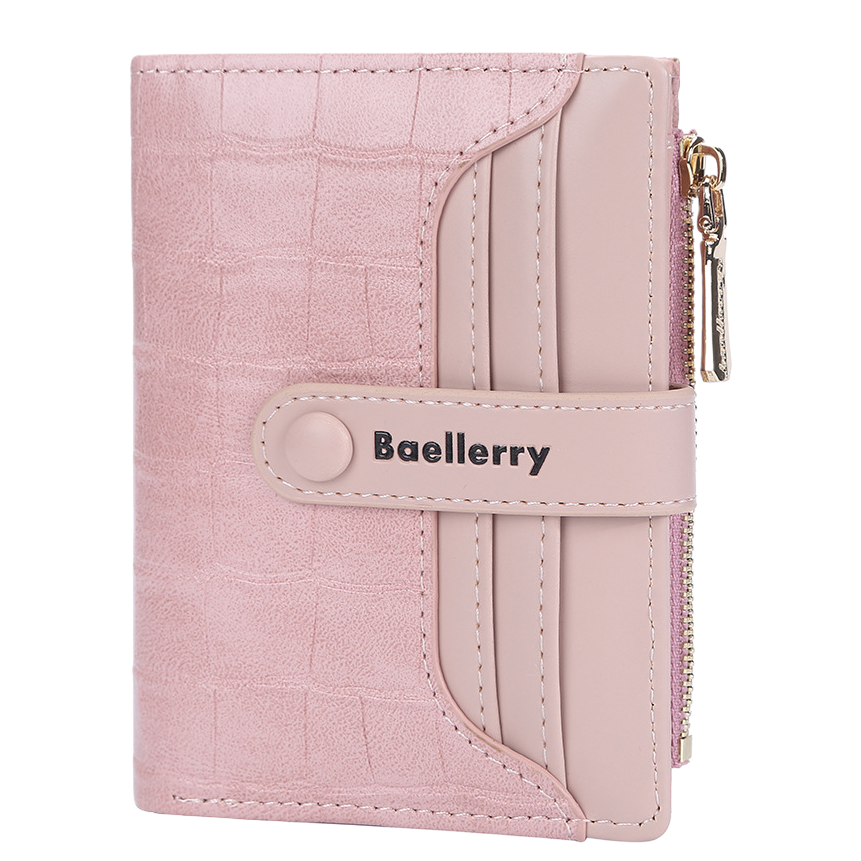 Color rosa cocodrilo patrón Señora Cartera corta cuero genuino pequeño olor versátil moda Item Picture