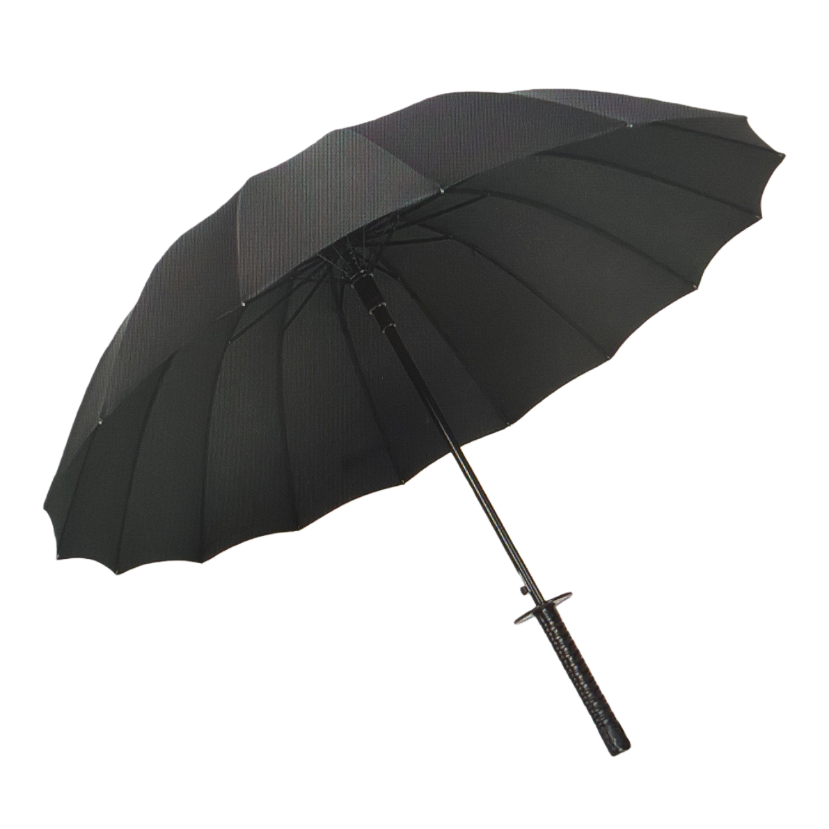 Negro 16 cuchillos de hueso paraguas a prueba de viento y protección solar sol y lluvia de doble uso portátil plegable automático abierto y cerrado Item Picture