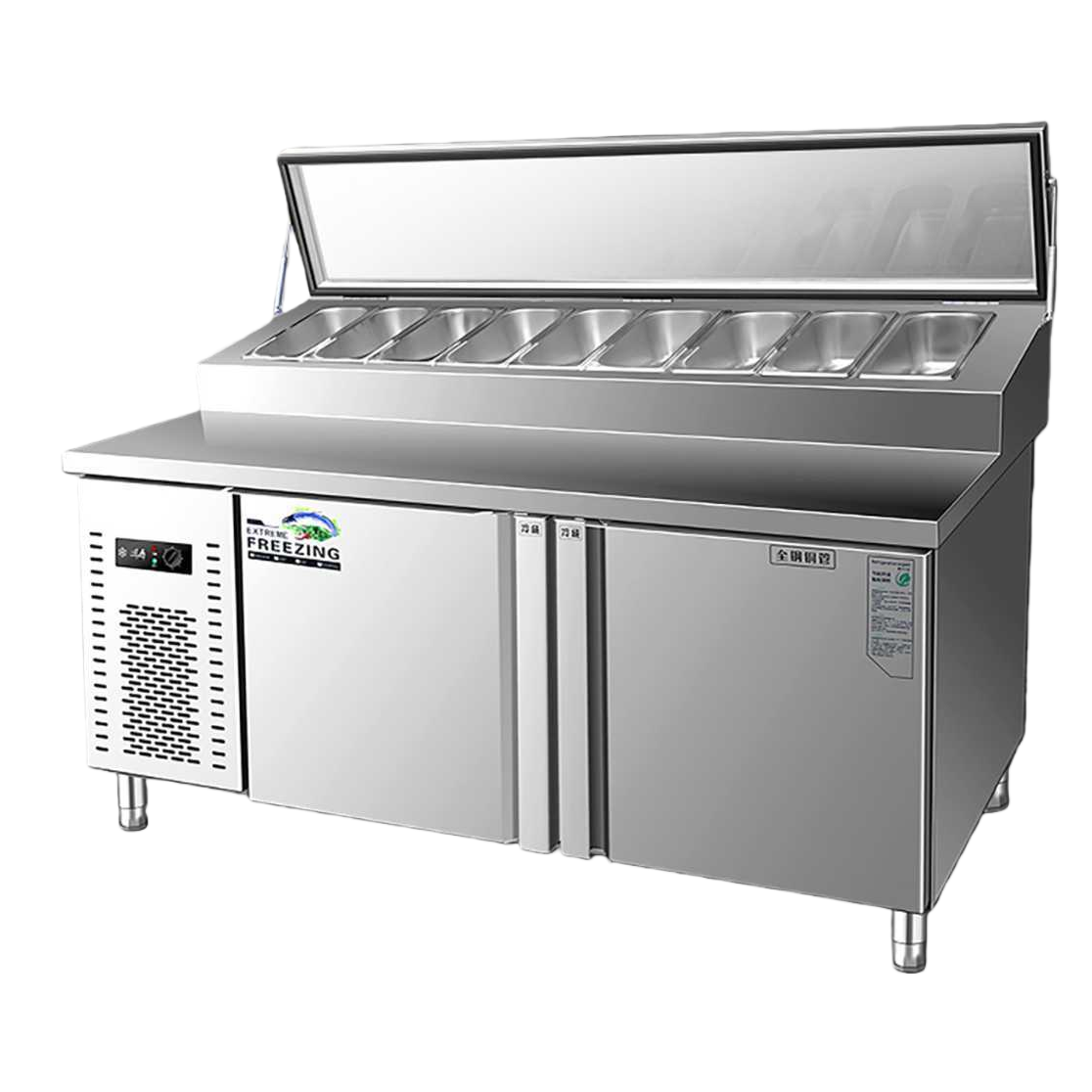 Stainless steel pizza dressing table, home kitchen baking tool, anti-slip thickened cutting and matching table Item Picture