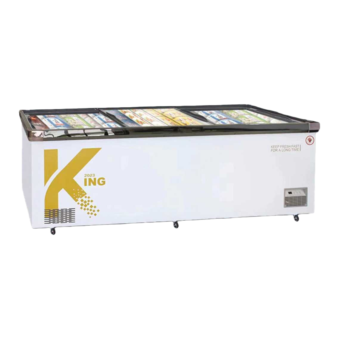 White European-style deep island freezer 208L dual-zone commercial kitchen refrigeration and freezing integrated Item Picture