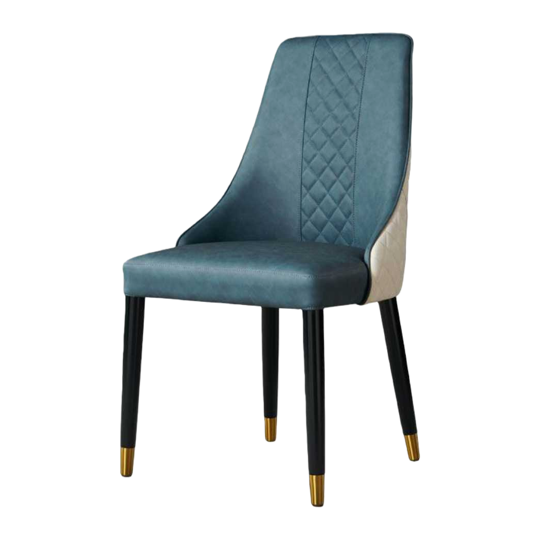 Blue diamond-patterned dining chair, a simple and modern Nordic home dining chair Item Picture