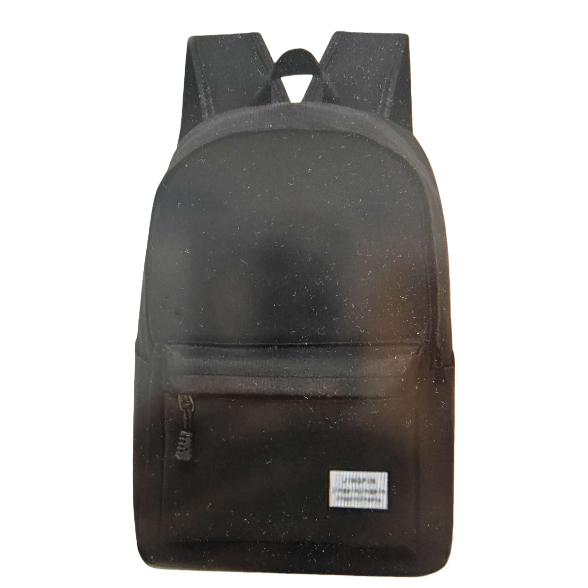 This black backpack is lightweight for student commuting, has a large capacity, is waterproof, wear-resistant, simple and fashionable Item Picture