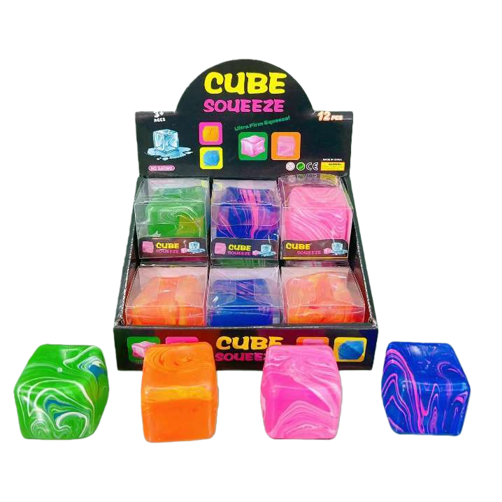 Boxed maltose flow pattern 5cm square colored flow pattern ice cube children's release toy Item Picture