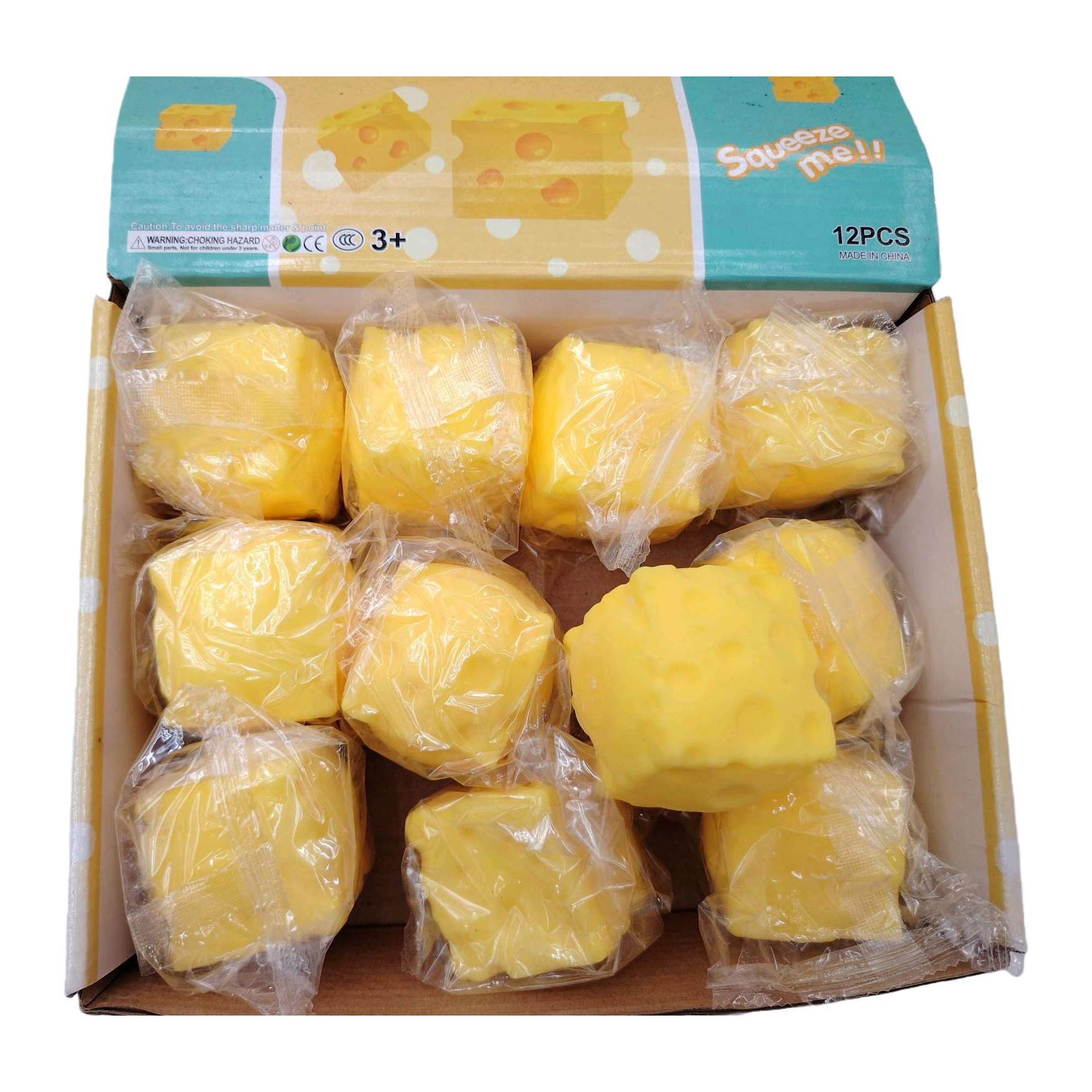 A yellow cheese-shaped toy for children to relieve stress and improve their intelligence Item Picture