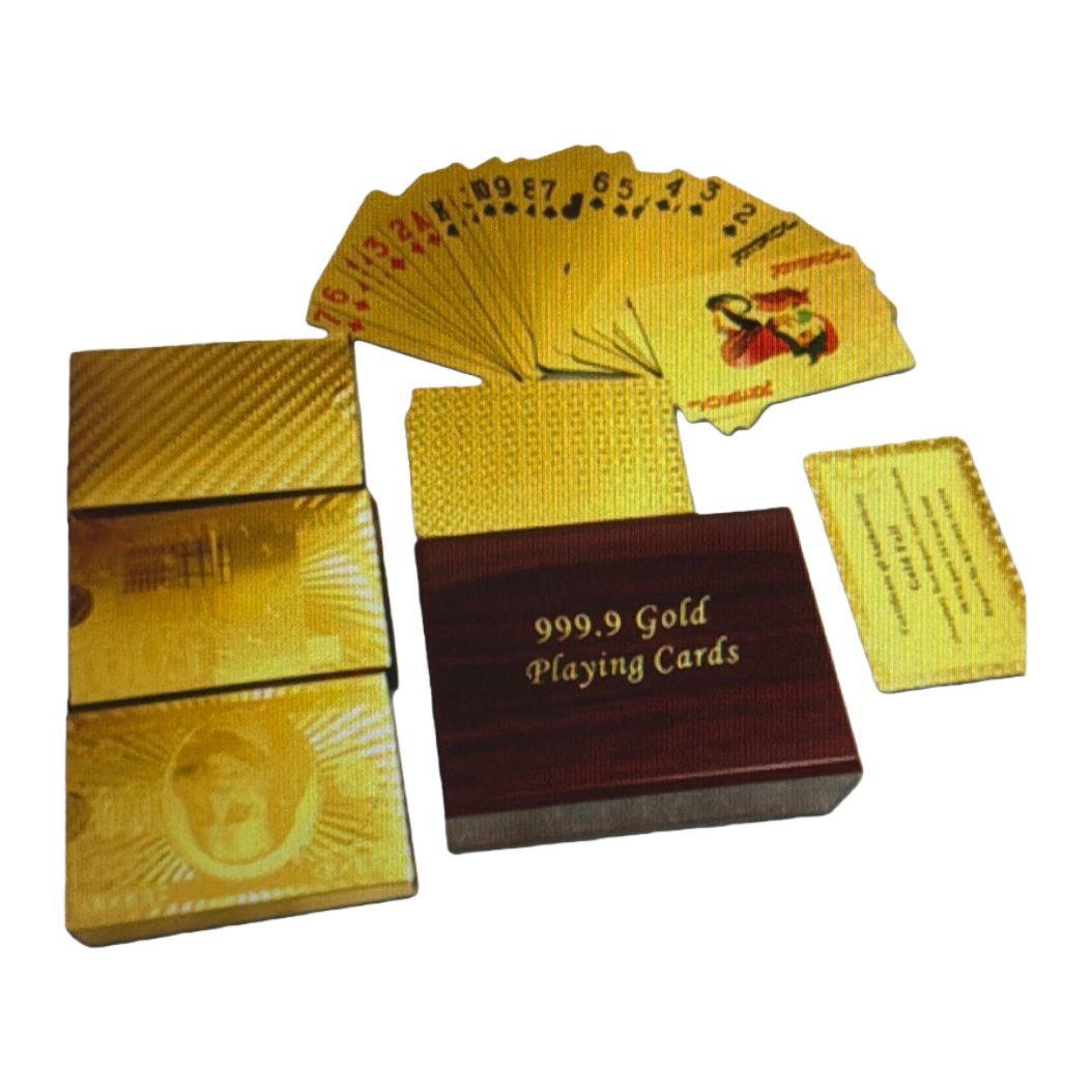 金色扑克牌白底实物图