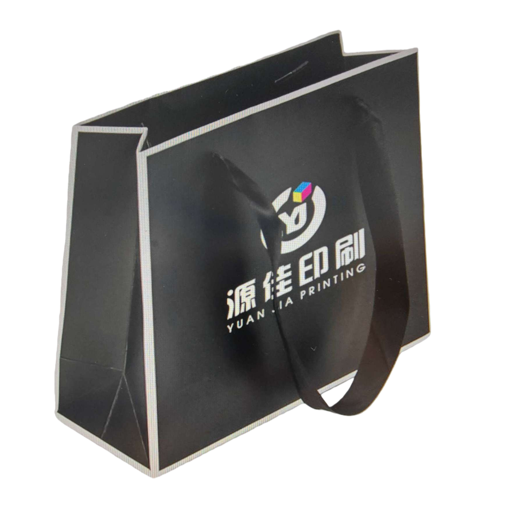 Black handbag, simple and fashionable, large-capacity shopping, eco-friendly canvas bag Item Picture