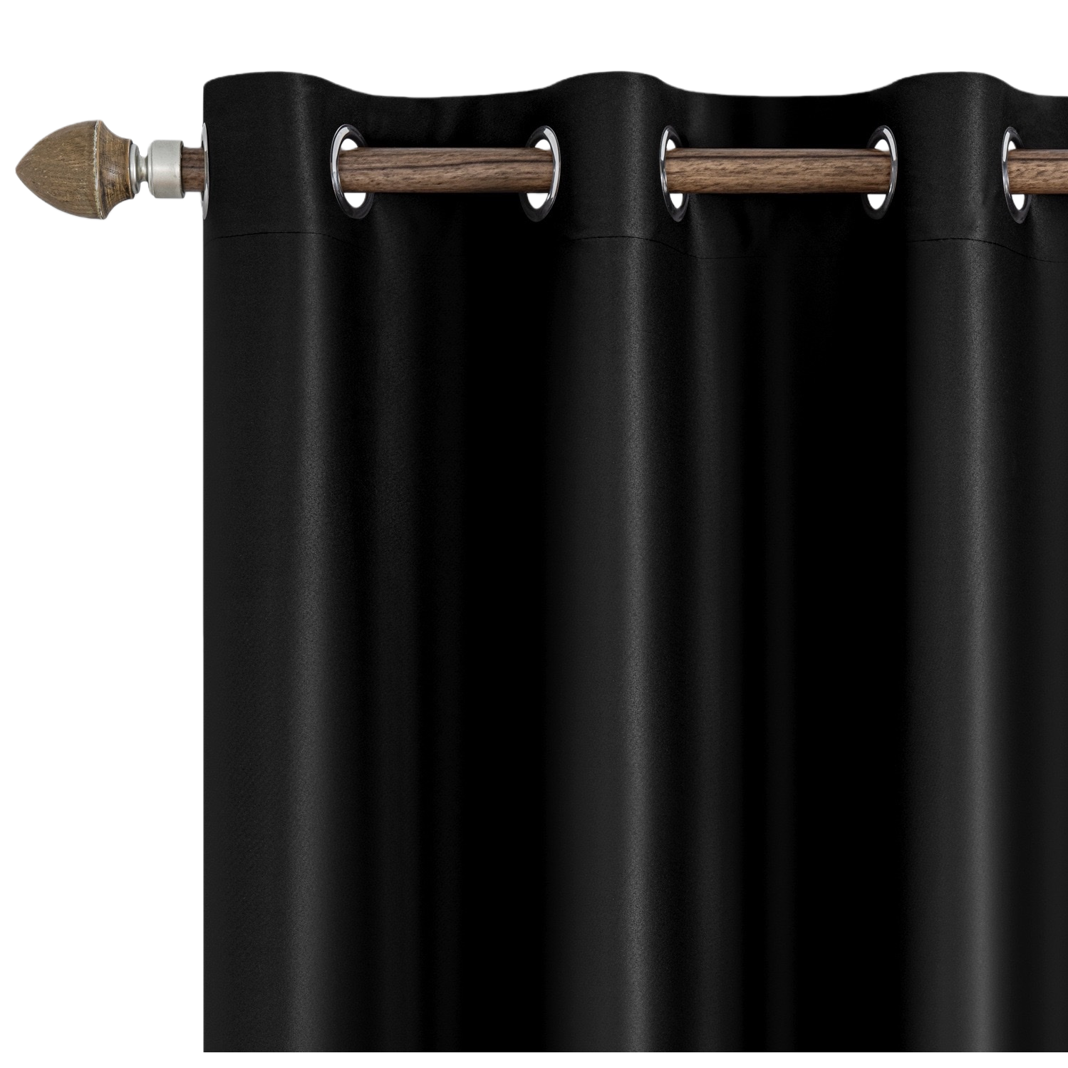 Black blackout curtains are suitable for both living rooms and bedrooms, with a high-end drape that is simple and modern Item Picture