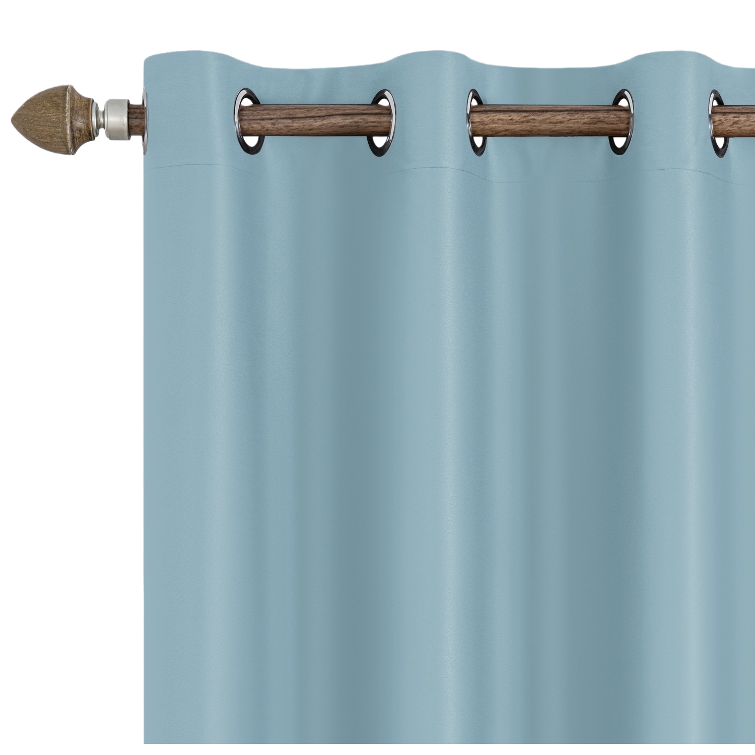 Light blue blackout curtains are suitable for simple Nordic-style living rooms, bedrooms and bay Windows Item Picture