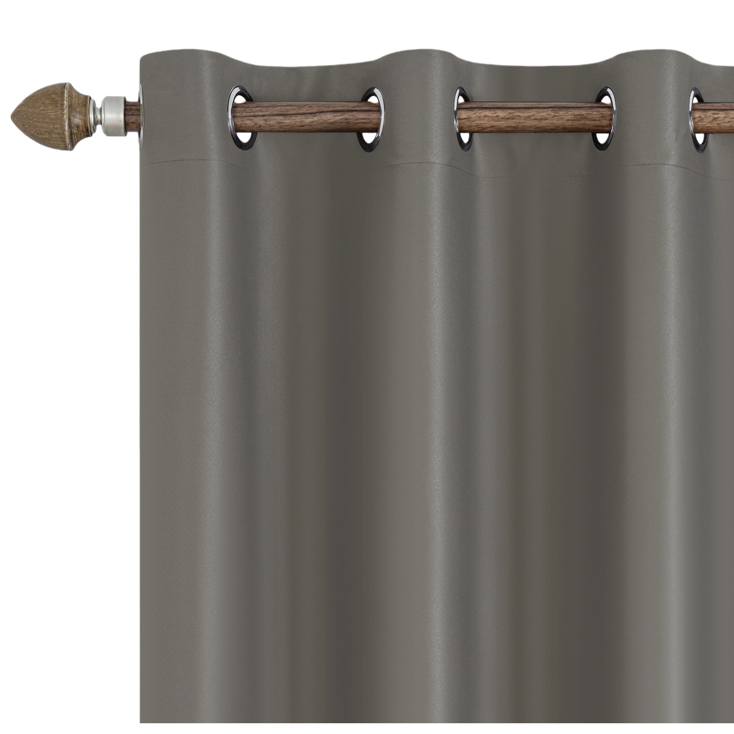 The grey blackout curtains are simple and modern, suitable for both living rooms and bedrooms Item Picture
