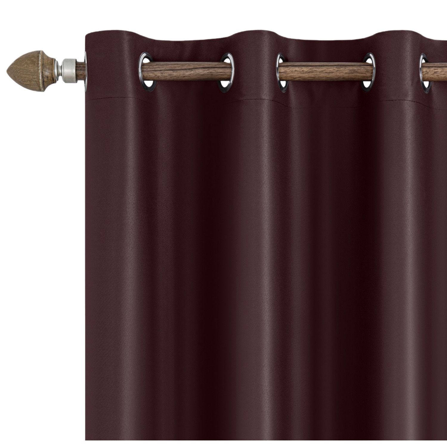 The dark brown blackout curtains for the living room and bedroom are floor-standing, simple and modern Item Picture