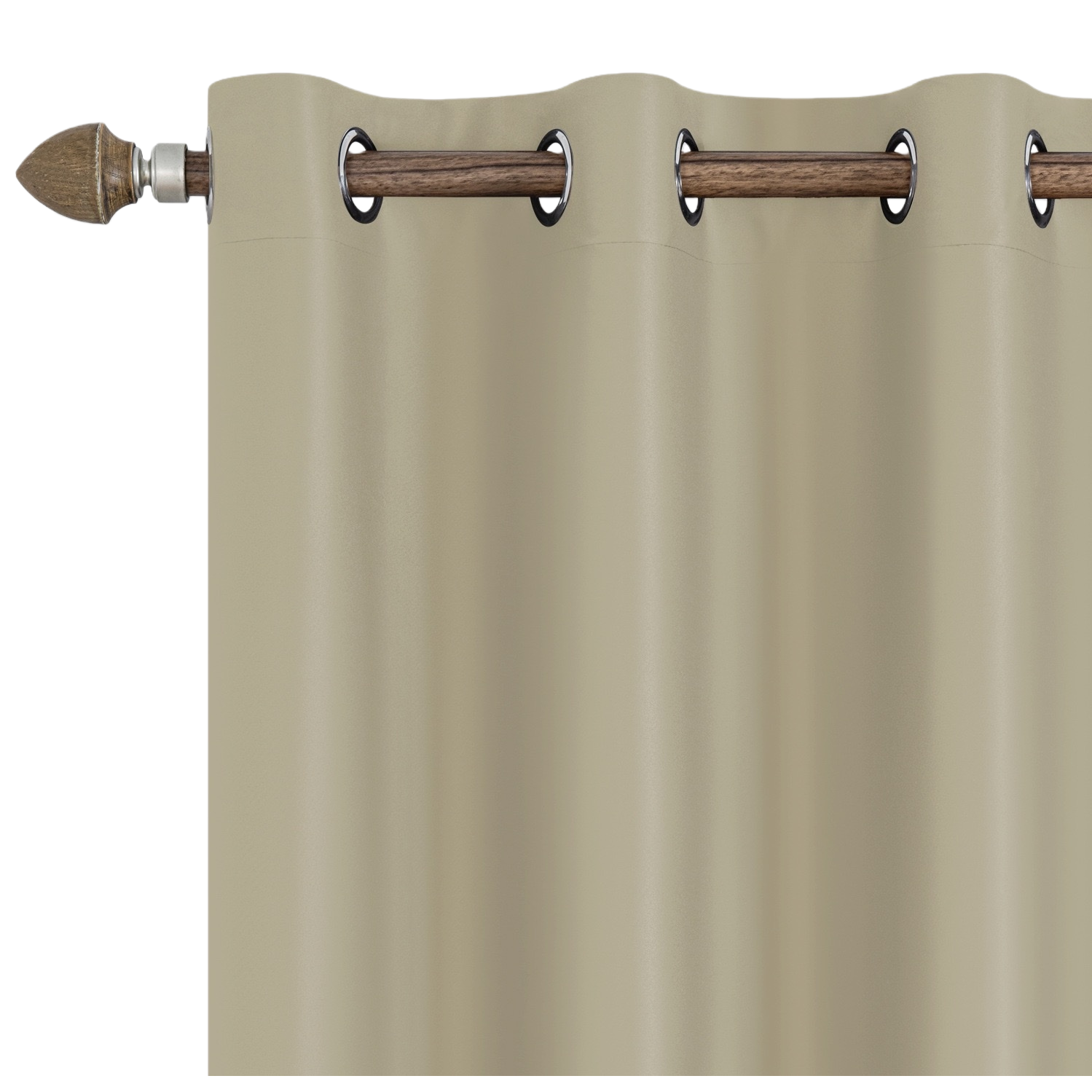 Beige simple blackout curtains are suitable for both living rooms and bedrooms, providing a sense of drape Item Picture