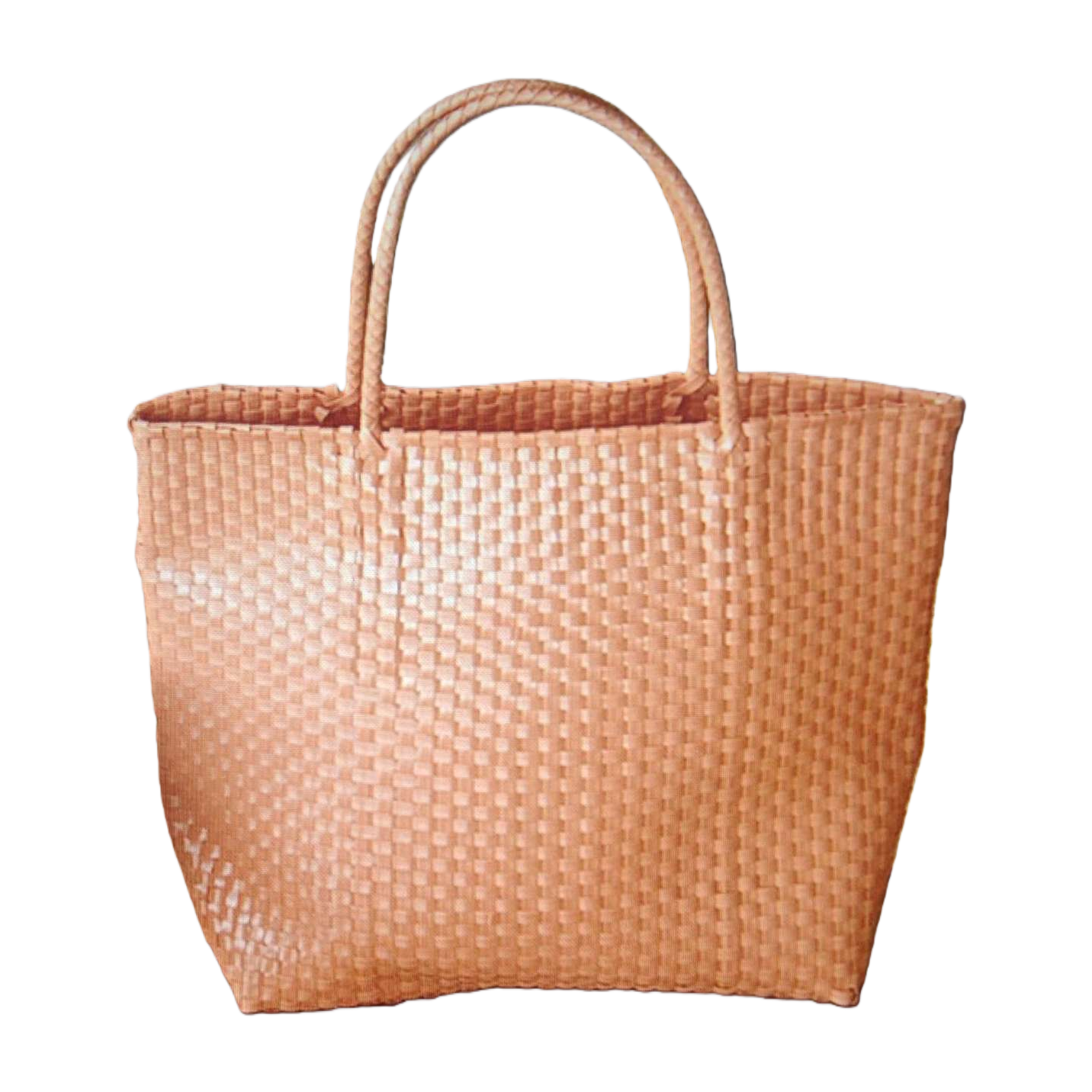 Orange woven handbag, a fashionable and casual large-capacity single-shoulder bag for women Item Picture