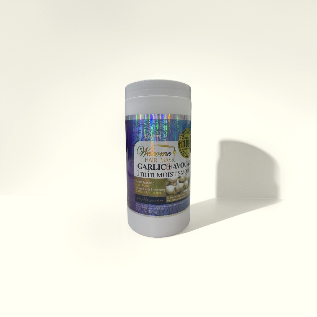 100%高白色瓶身发膜大蒜牛油果发膜一分钟发膜1000ml