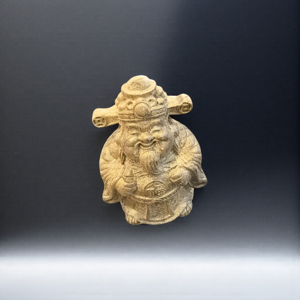 金色财神爷雕像招财摆件客厅玄关装饰铜制工艺品